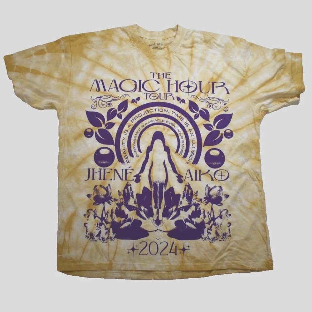 Jhene Aiko The Magic Hour Tour 2024 Adult Tie Dye Shirt New XL